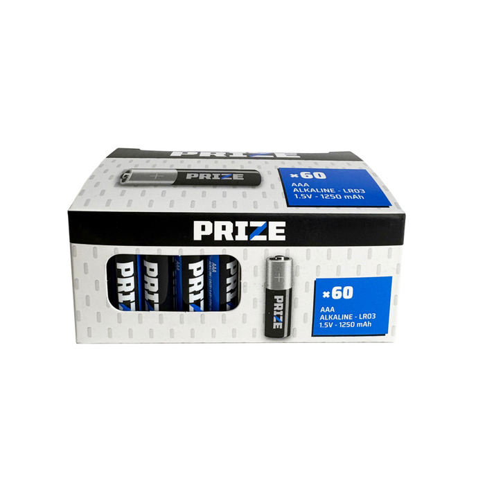 Batteri alkalisk AAA 60-pk. - PRIZE®